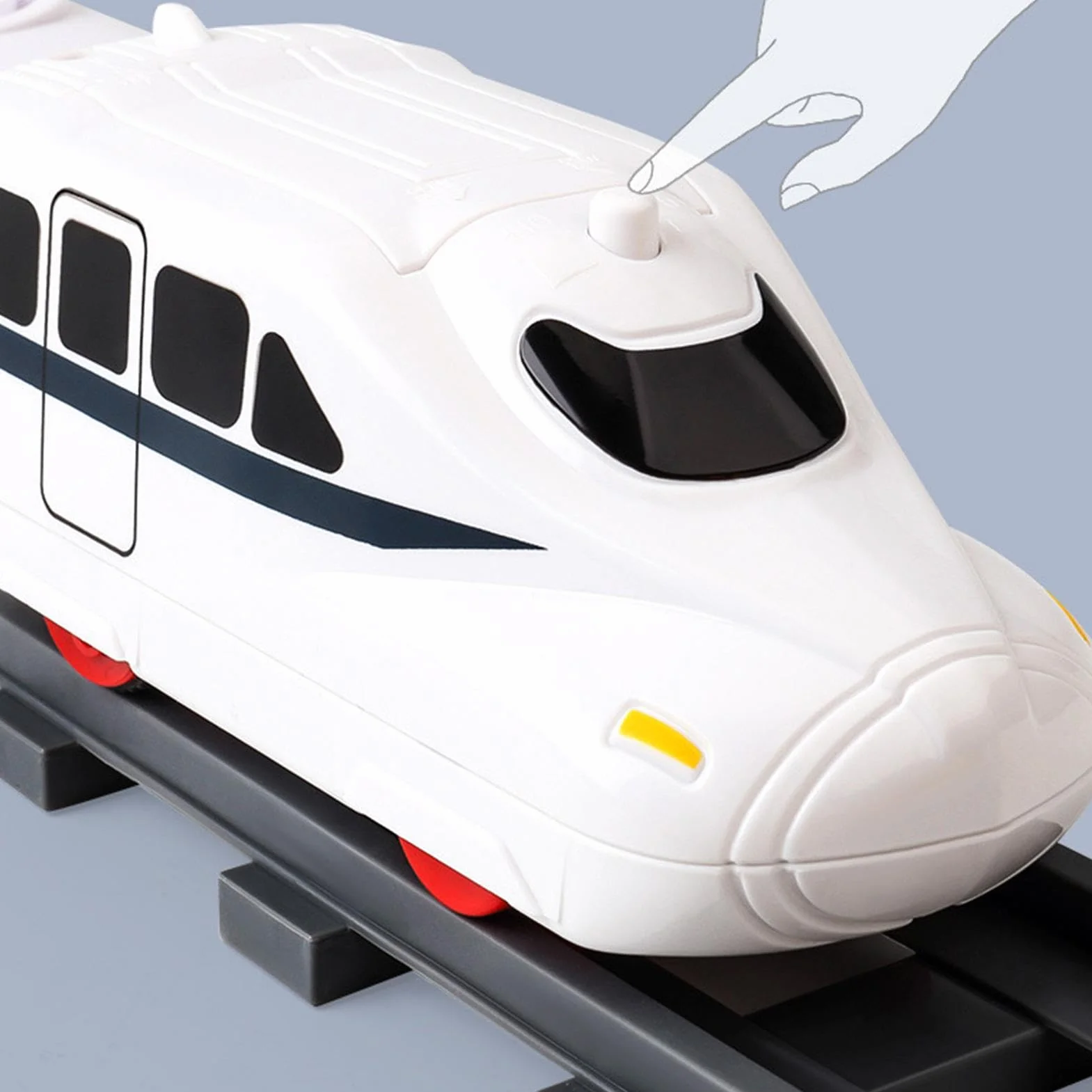 Vagón ferroviario sushi cinta transportadora ABS eléctrico tren niños 14x6 cm riel incluido