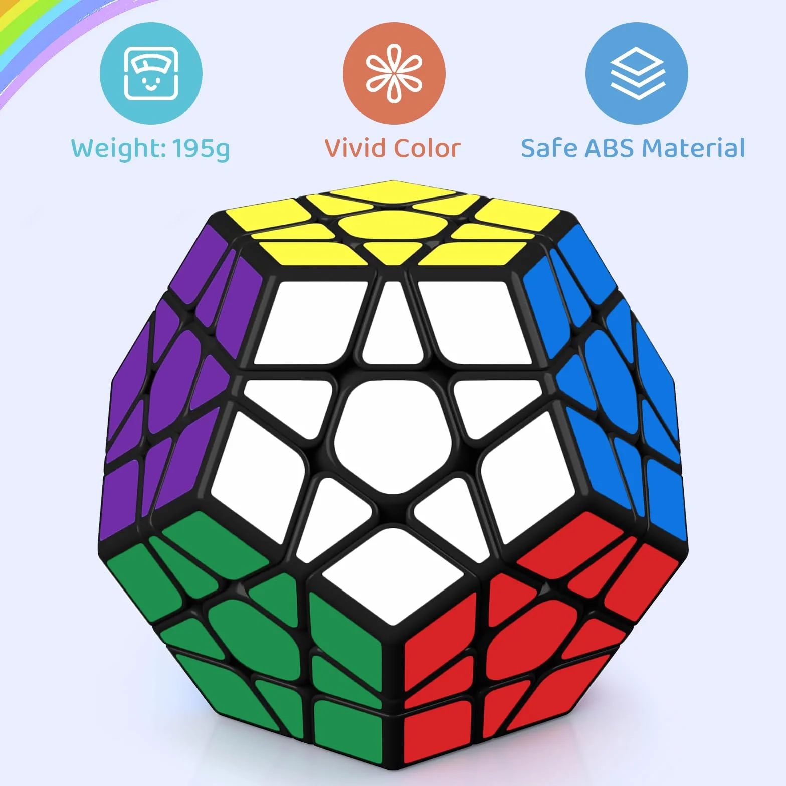 Maomaoyu Megaminx 3x5 Dodecaedro Speed Cube Cubo Magico Negro