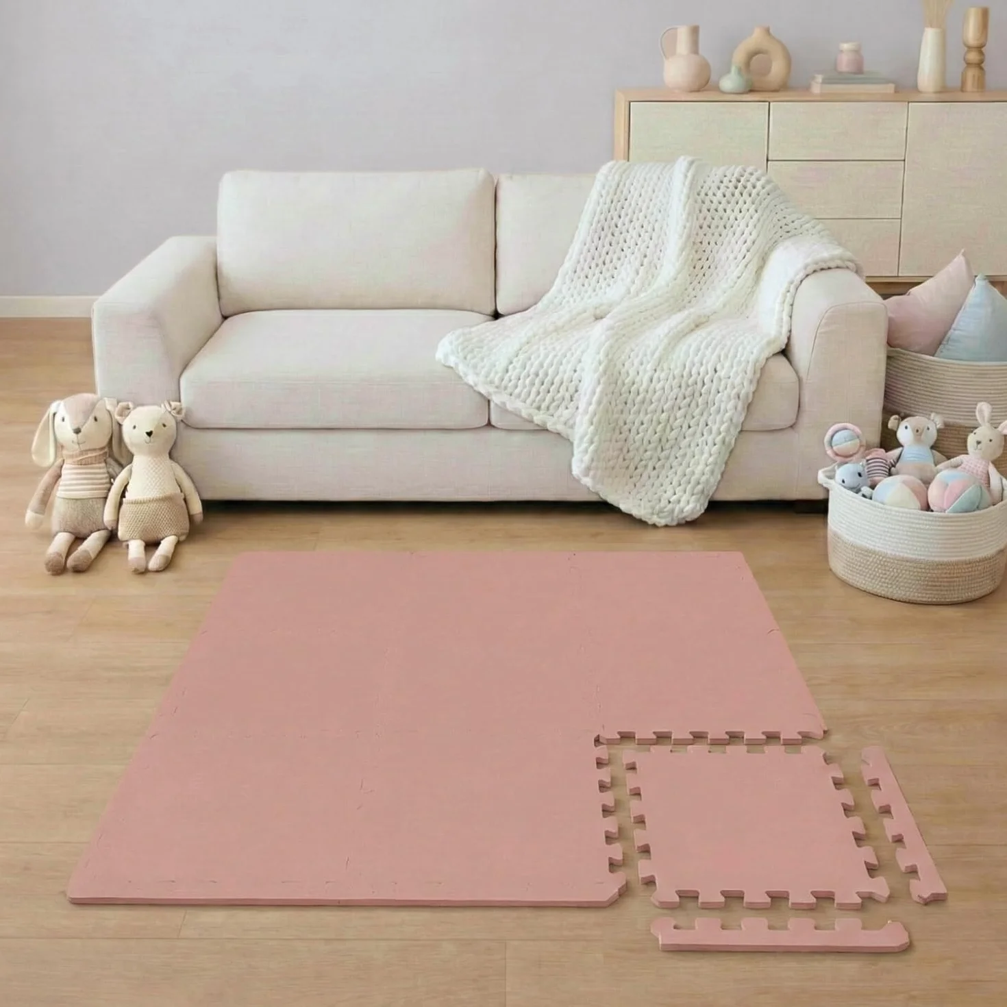 LittleTom Alfombra Puzzle para Niños 9 Piezas 30x30 cm Espuma EVA Antideslizante Certificada TÜV