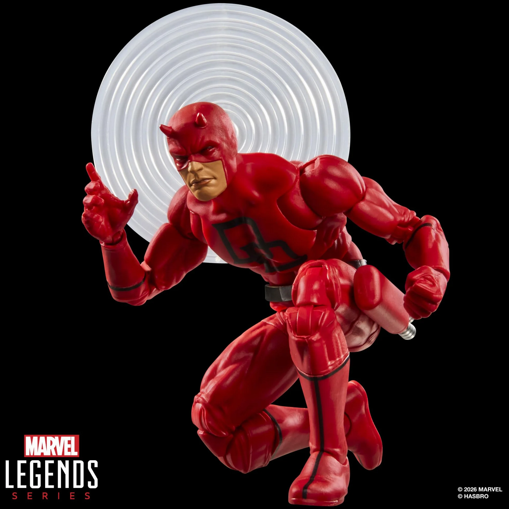 Marvel Legends Series Secret Wars Daredevil Figura Retro Coleccionable 15 cm Escudo Lenticular Inspirada Cómics Marvel