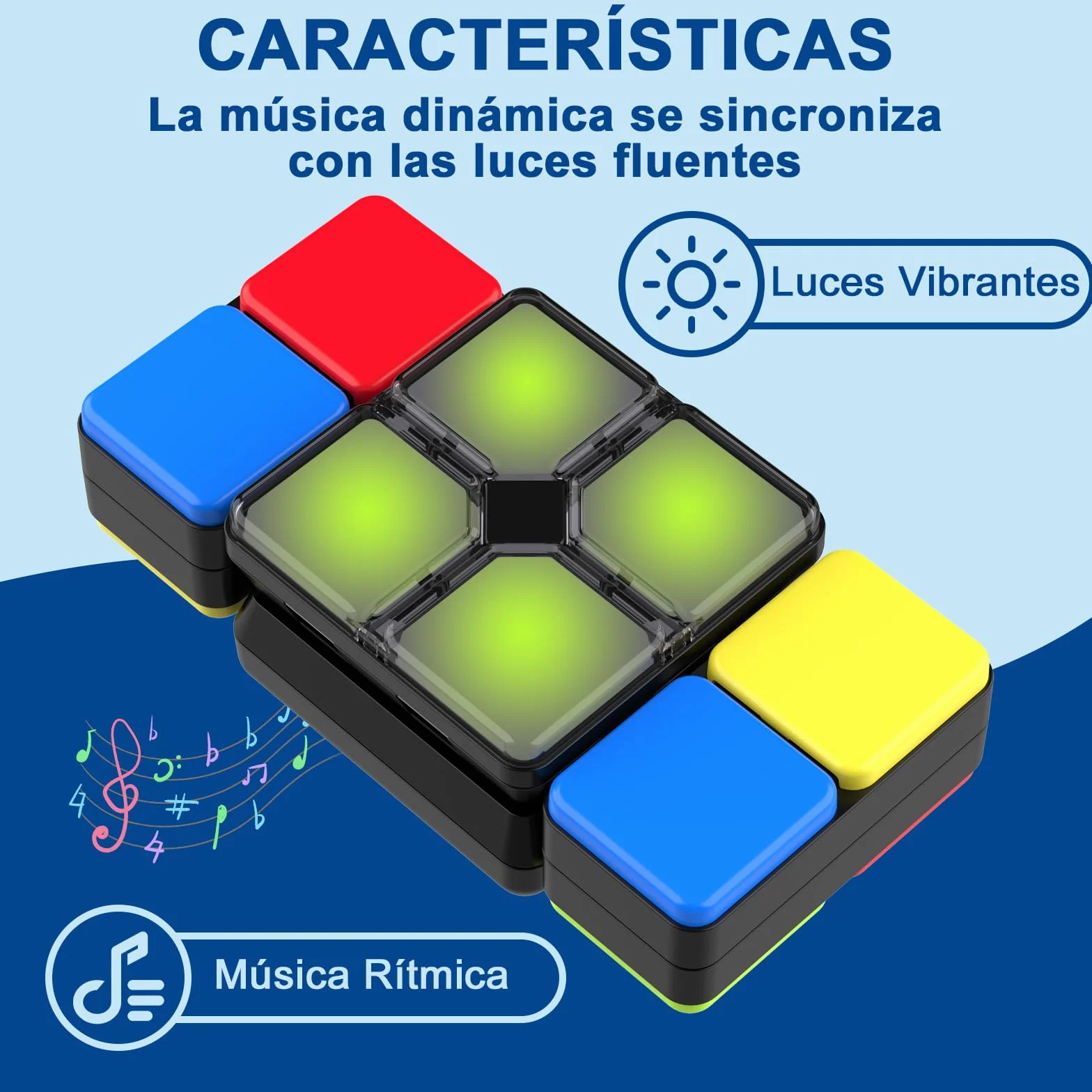 Pup Go Cubo Mágico Electrónico para Niños 6+ Años, Juego de Rompecabezas con Música y Luces, Juguete Educativo