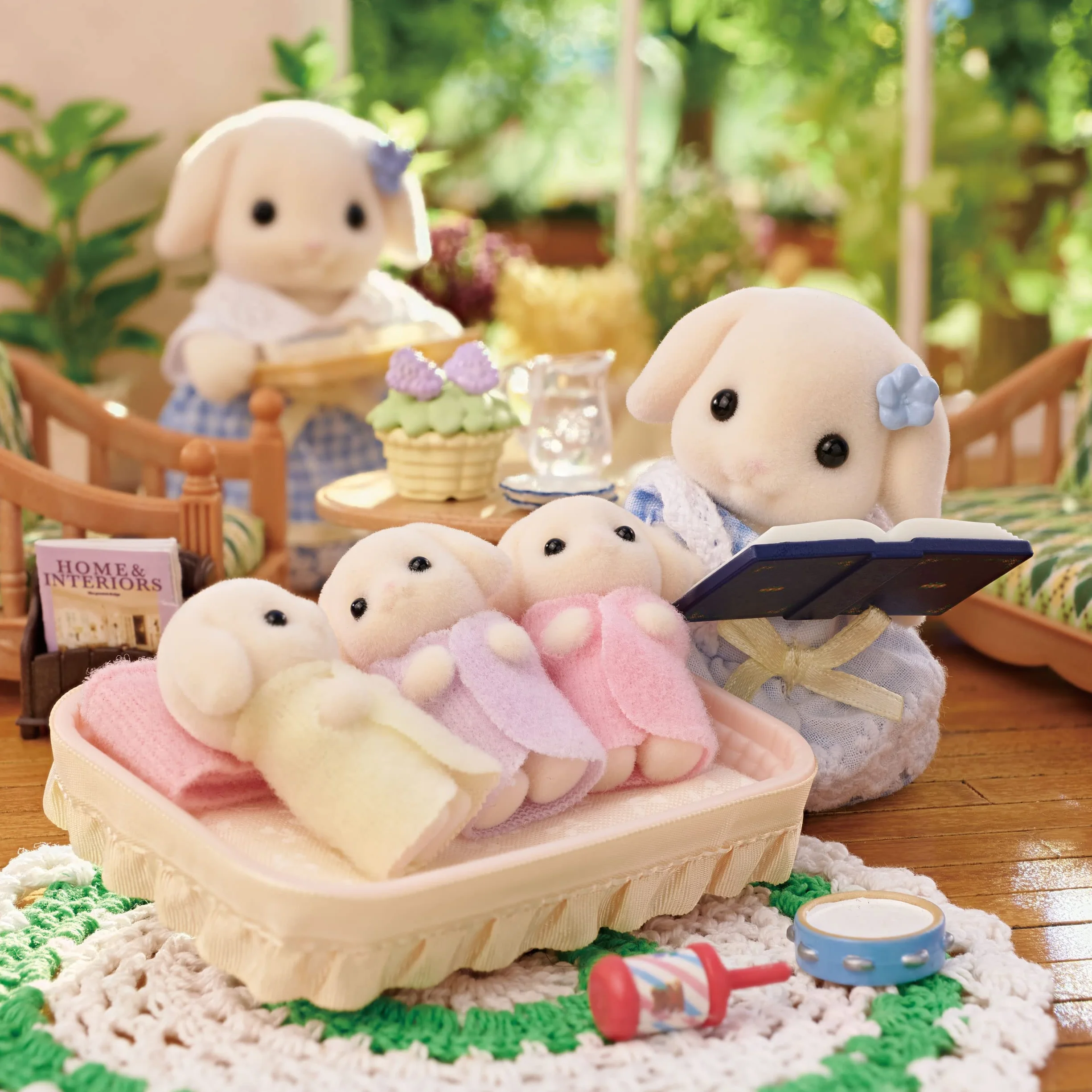 Sylvanian Families 5735 Familia Conejo Flora Casa de muñecas