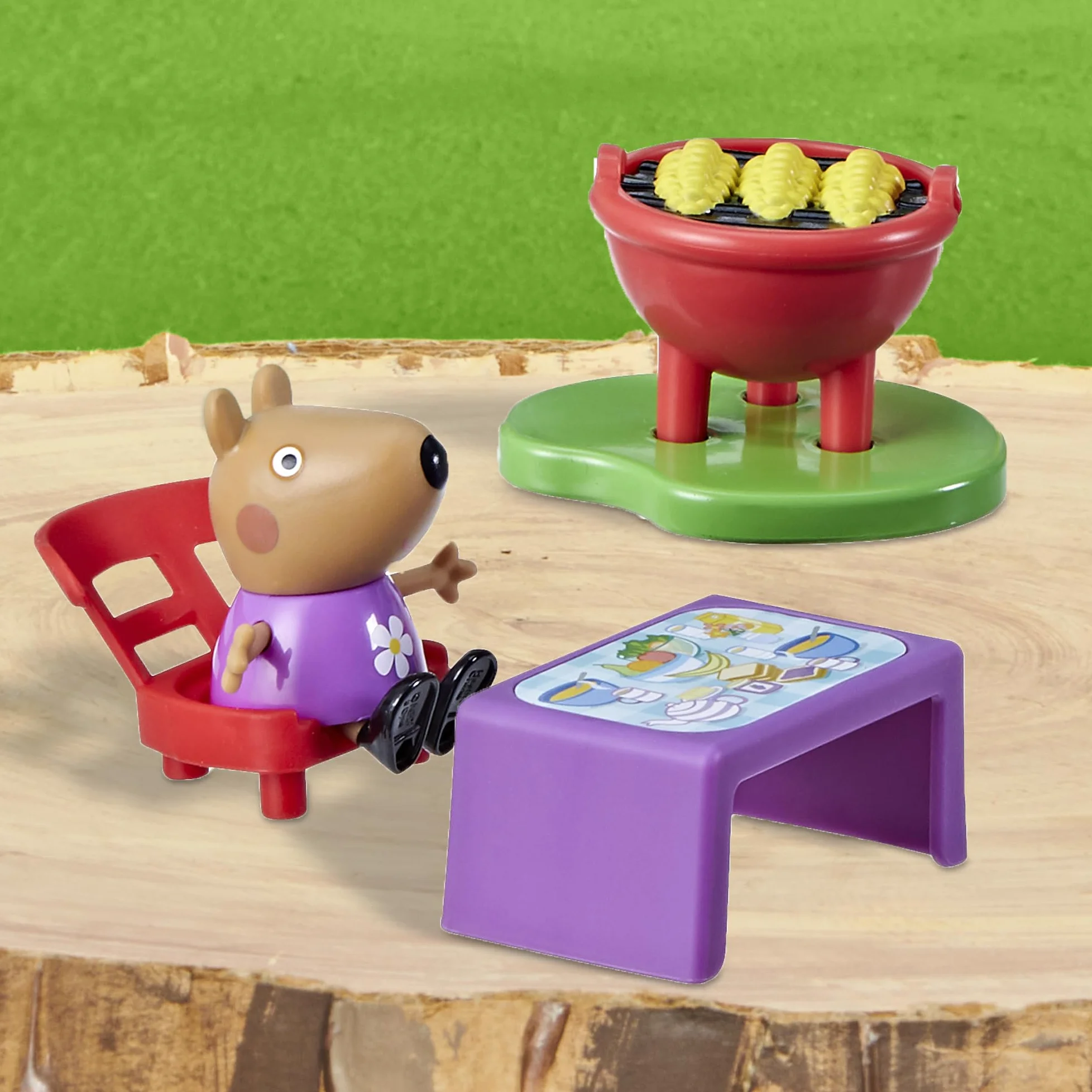 Peppa Pig Set de Juego Aventura en Carretera Caravana de Juguete con 3 Figuras Peppa George y Birgit para Niños 3 Años o Más