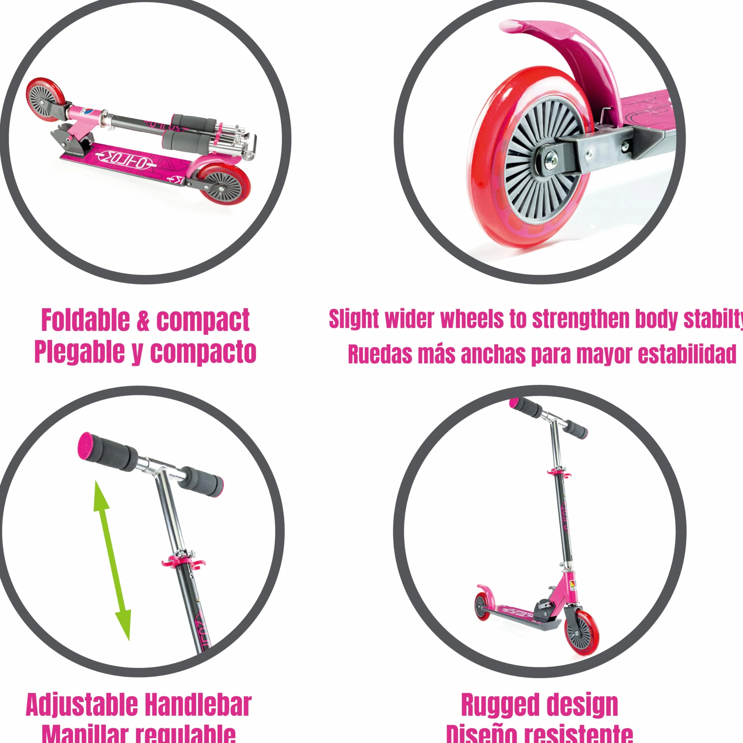 Patinete Plegable Rosa M MOLTO