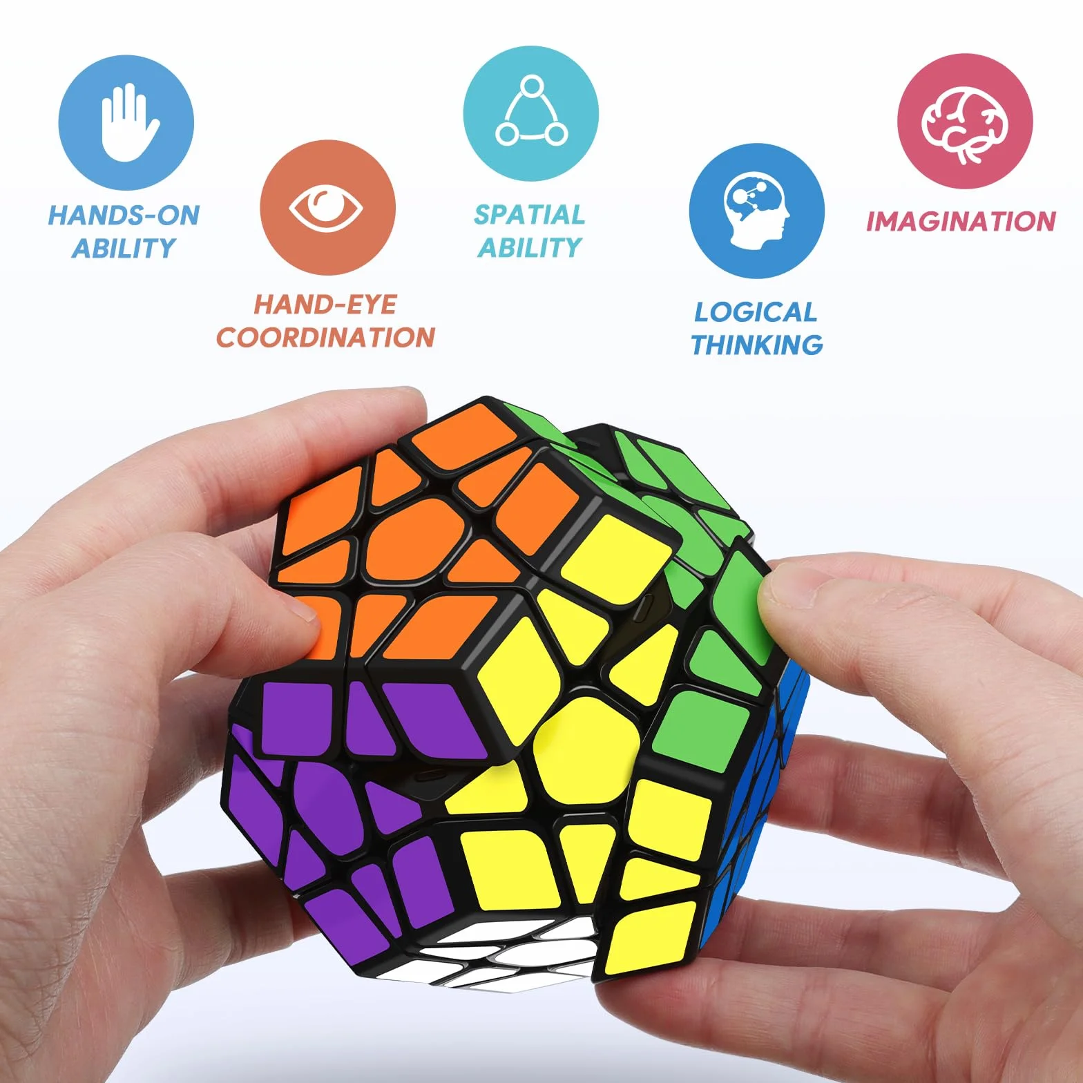 Maomaoyu Megaminx 3x5 Dodecaedro Speed Cube Cubo Magico Negro