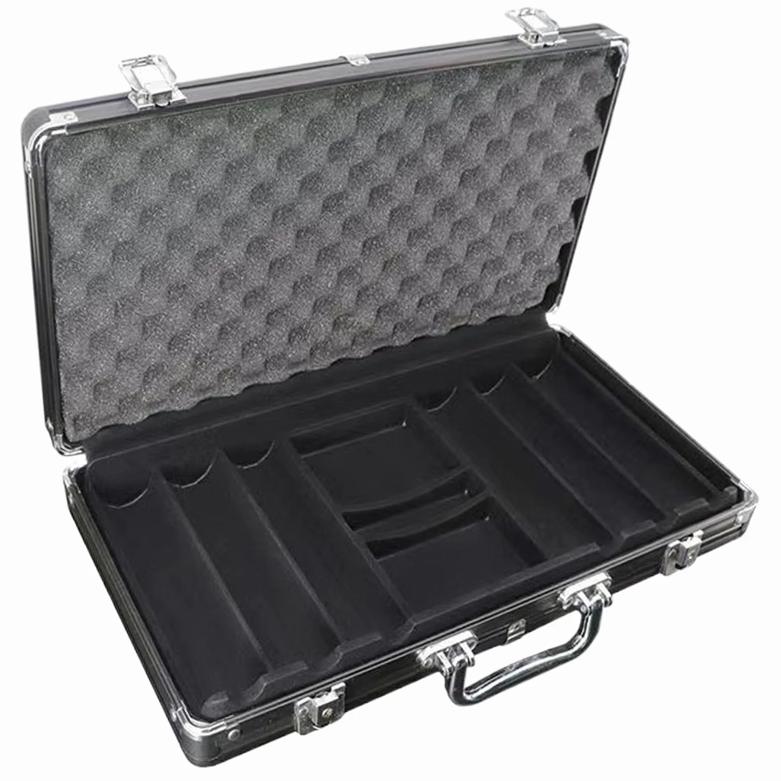 Maletín de Aluminio para Fichas 300 Unidades Superficie Dura Mate Soporte Metal