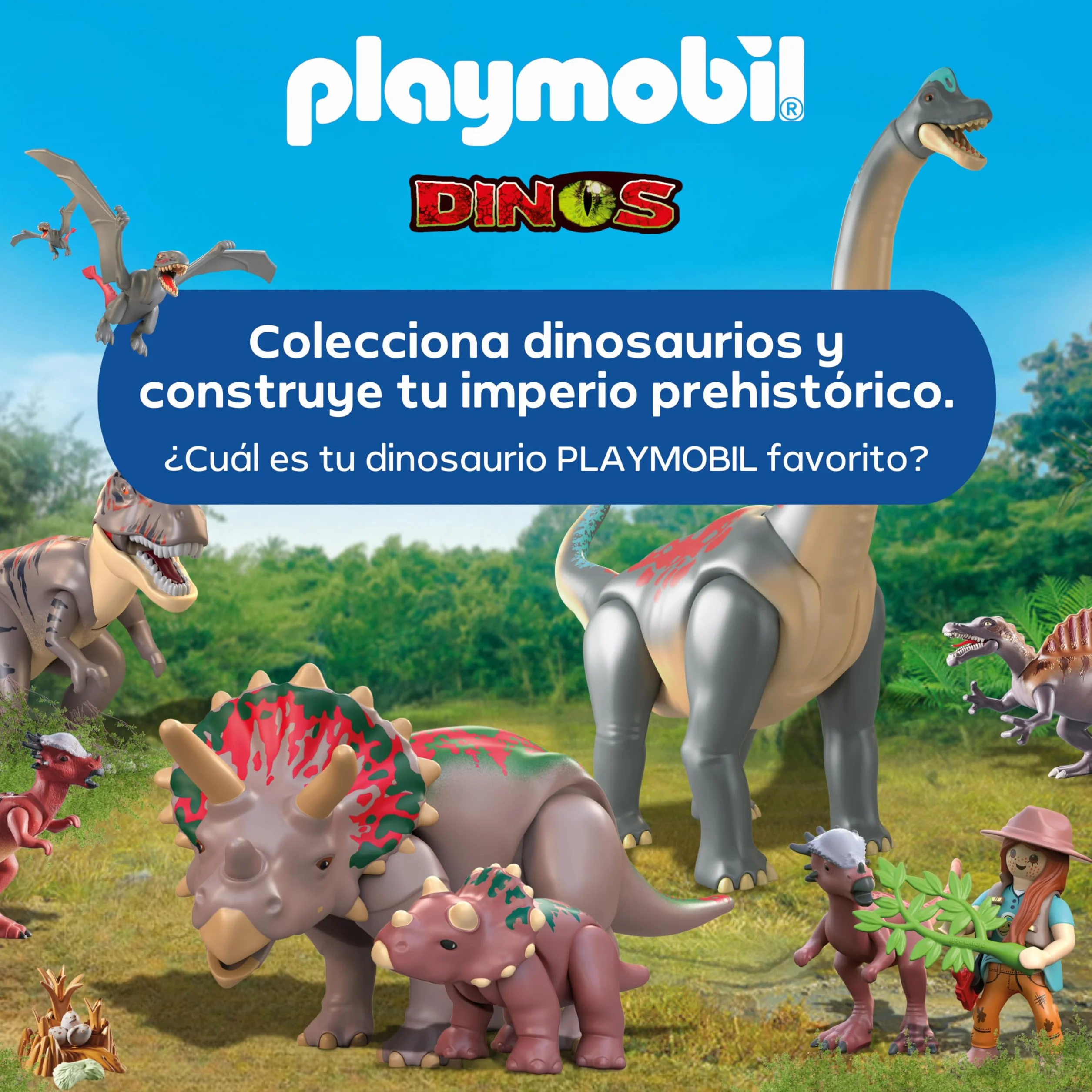 PLAYMOBIL Dinos Escondite de Dinosaurios con Quad, cría de T-Rex y Braquiosaurio | Juguete niños 4+ años | 72069