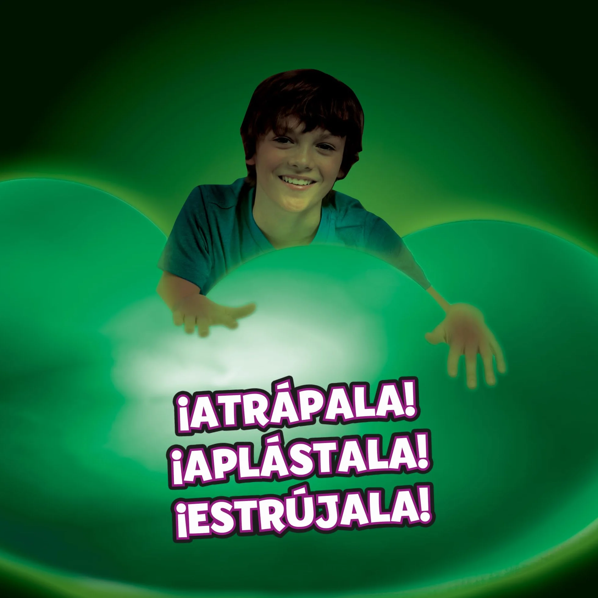 Bizak Super Wubble Impacto Luminoso Pelota Gigante Inflable 75 cm Cambia de Color