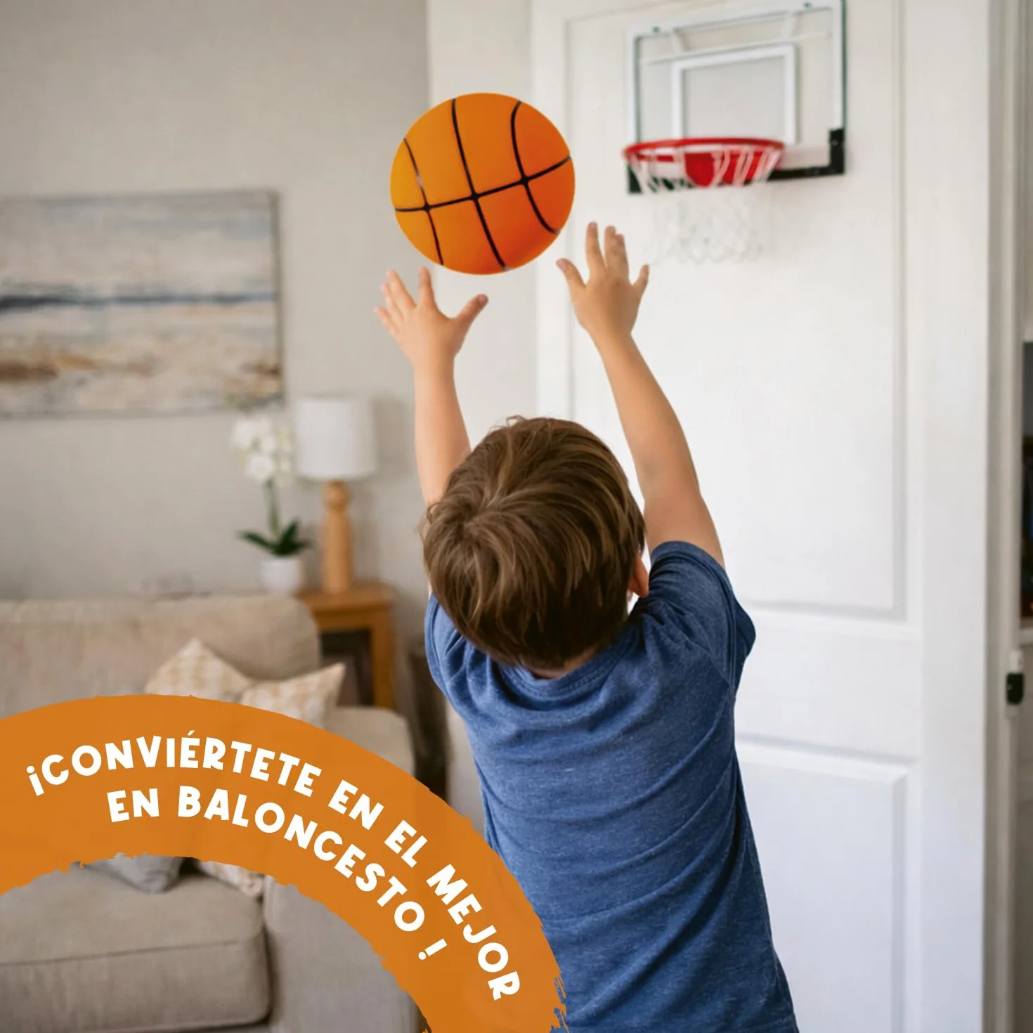 AirSlam® Balón de Baloncesto de Espuma Silencioso 24 cm para Niños Interior