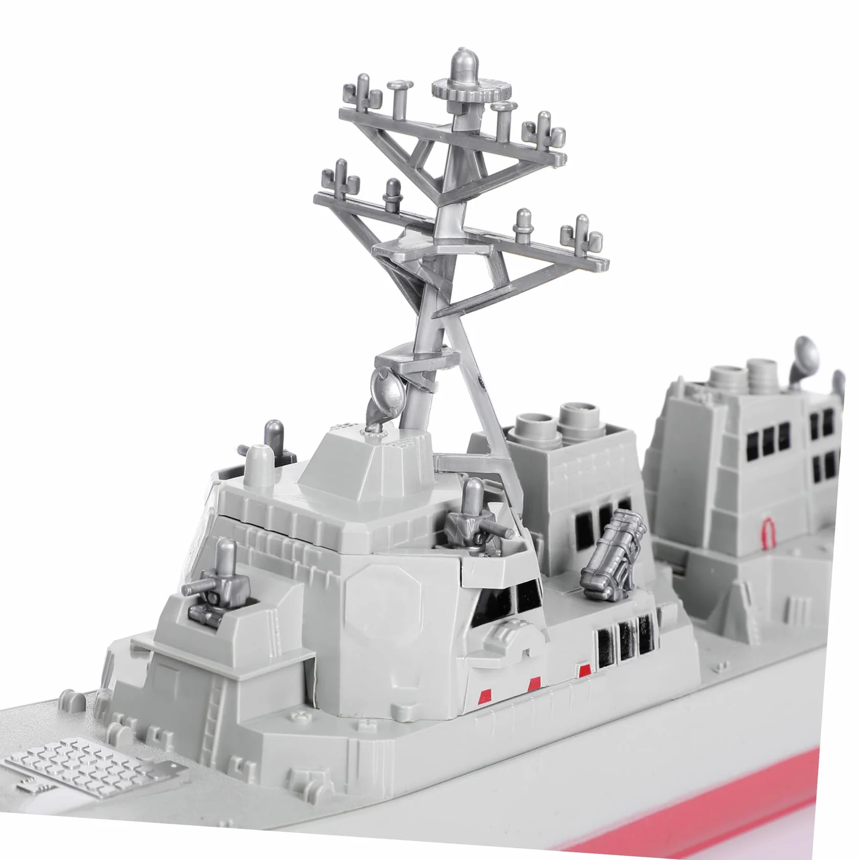 Modelo de Barco de Guerra Juguete Estático Plástico Resistente Decorativo Maqueta Naval