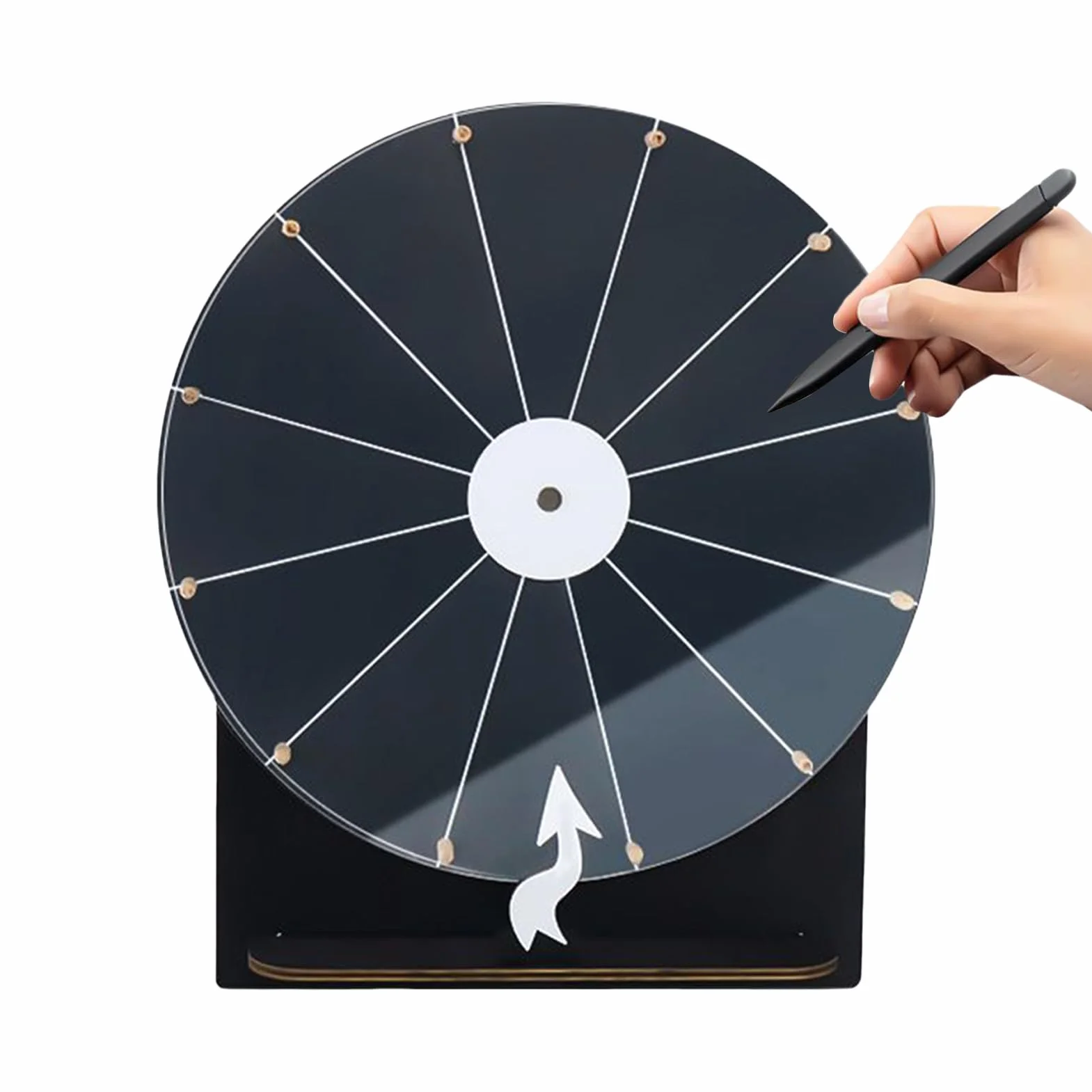 Ruleta de la fortuna de madera 28 cm accesorio de juego para adultos jóvenes aulas fiestas