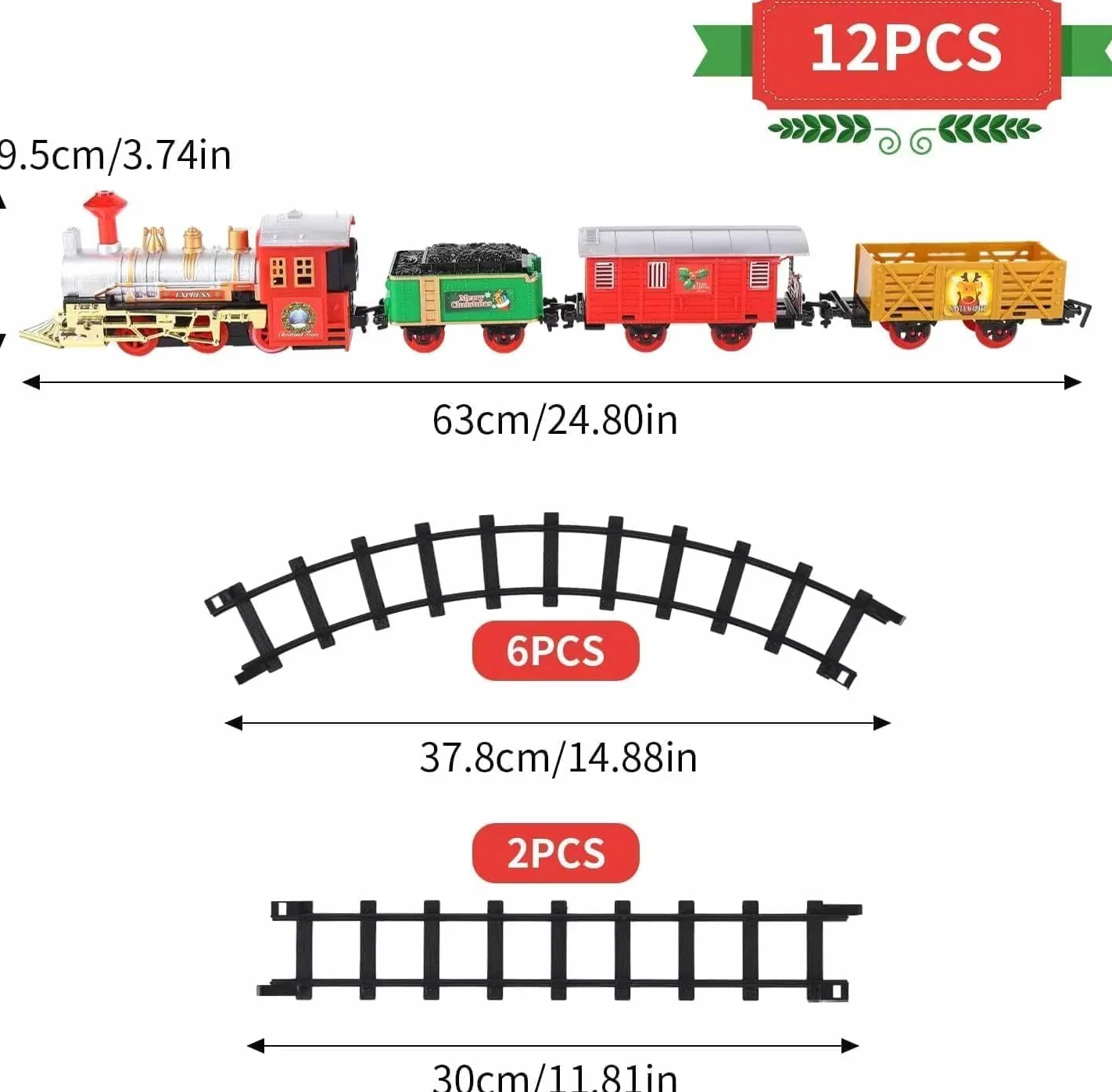 Tren Juguete Eléctrico Navidad DIY con Luces y Sonidos para Niños