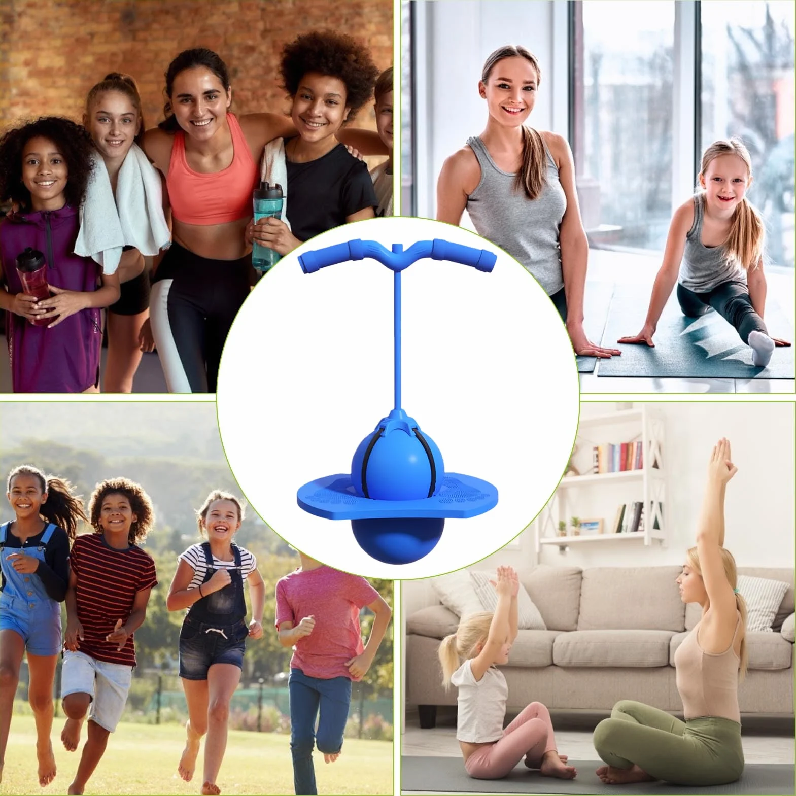 Pelota Saltarina Deportivo Tabla de Equilibrio para Saltar Adultos Niños Ejercicio Casa Gimnasio